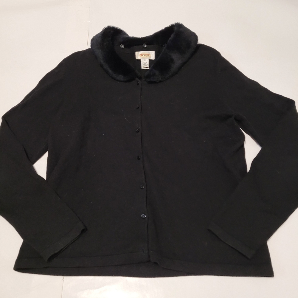 Black talbots button up cardigan sweater